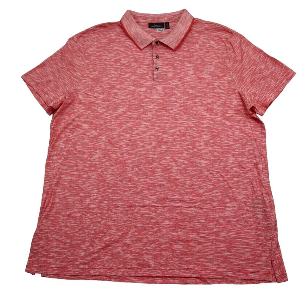 Marc Anthony Shirt Mens XXL Red White Polo Short Sleeve Golf Casual Cotton